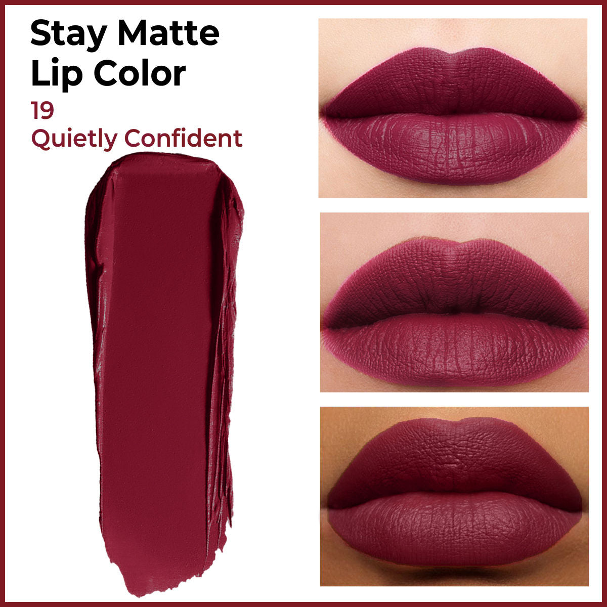 Stay Matte Lipcolor, 12hr Long Lasting &Transferproof