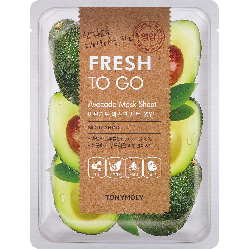 Korean Fresh To Go Face Sheet Mask - Avocado