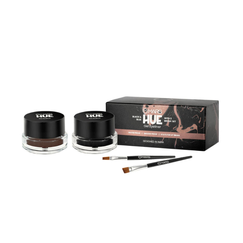 2-In-1 Hue Gel Eyeliner With 2 Brush Set - 2