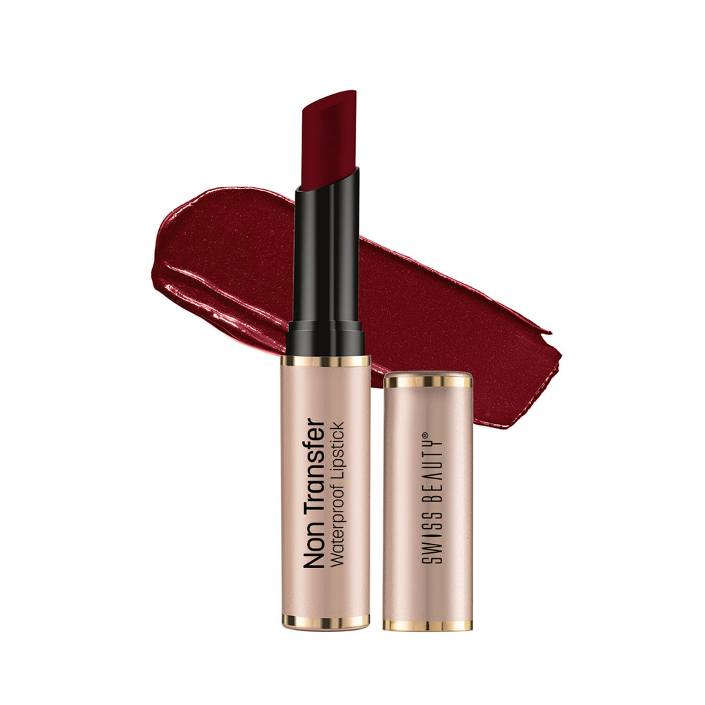 Non Transfer Waterproof Lipstick - 410 Wine Red