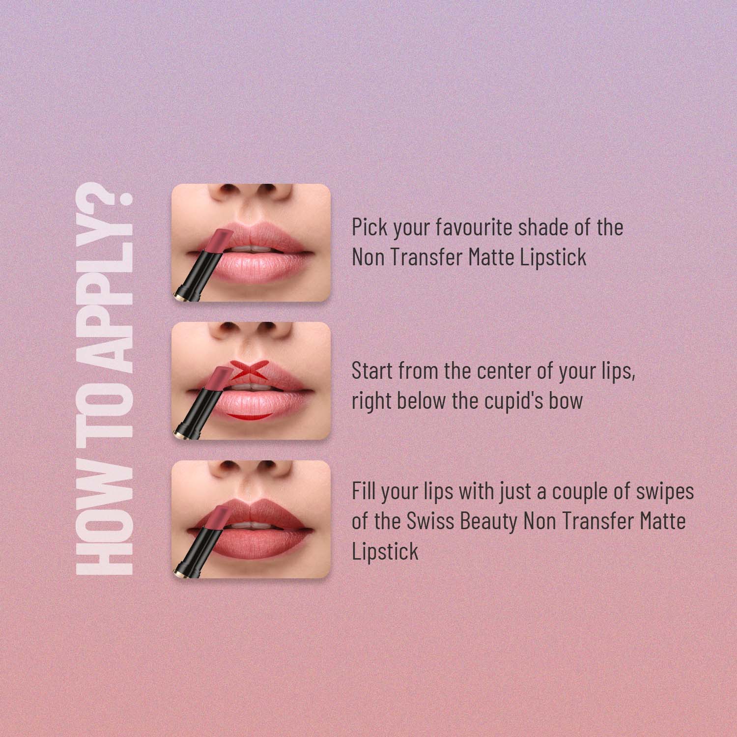 Non Transfer Waterproof Lipstick