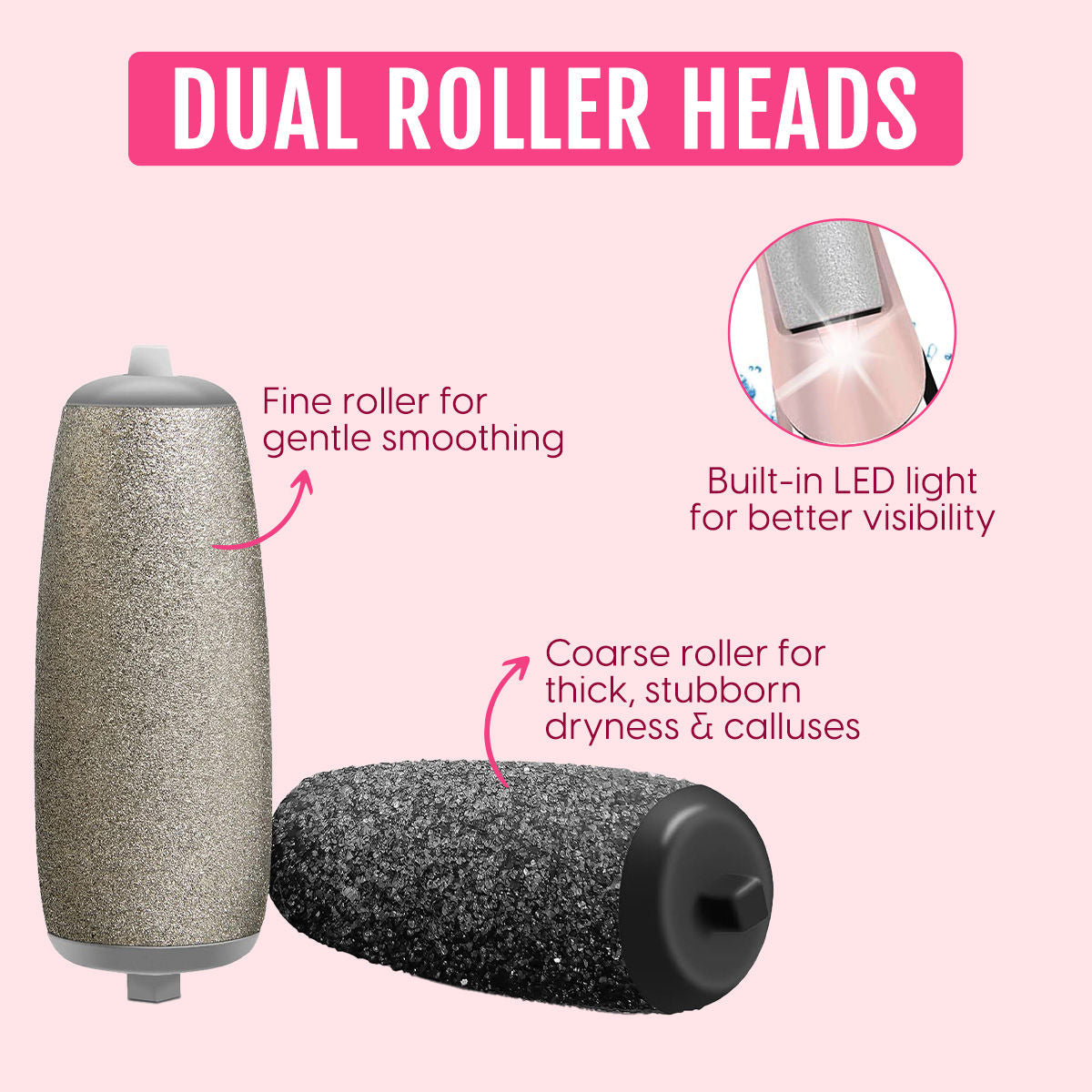 Callus Remover Electric Foot Filer Exfoliator Rechargeable Soft Feet Scrubber Pedicure Tool