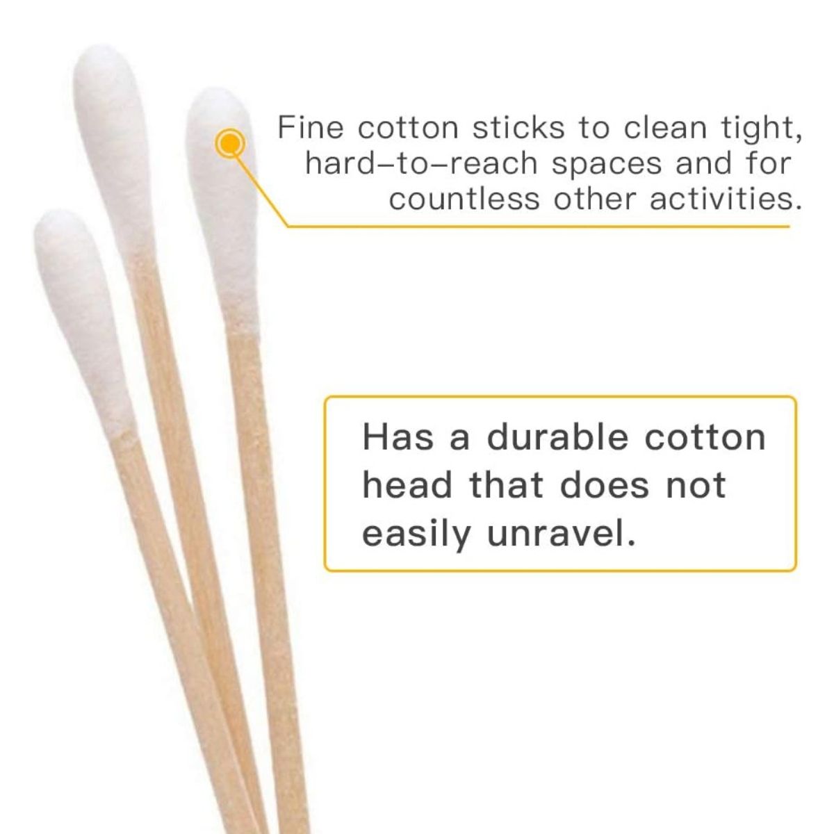 Bamboo Cotton Ear Buds Organic Ear Cleaning Swabs Qtips For Makeup, Nail Polish Removal
