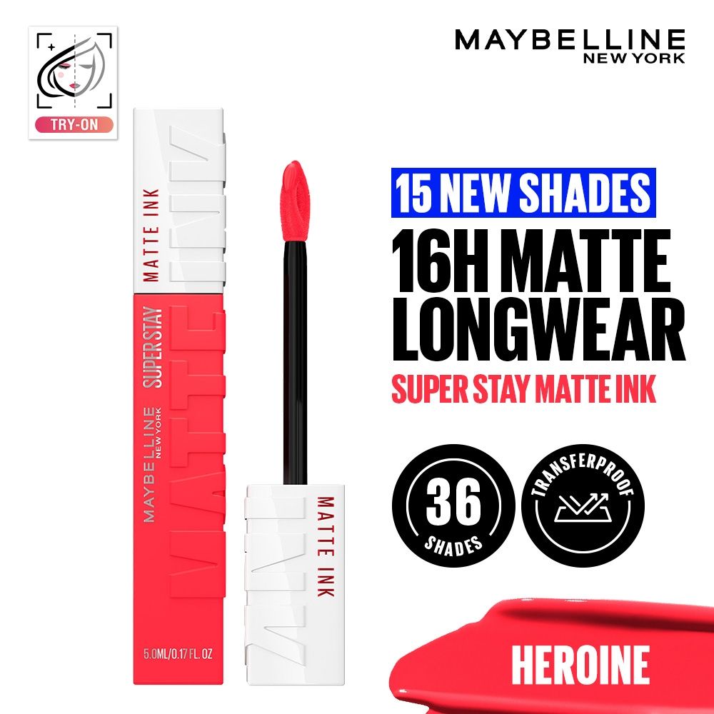 Super Stay Matte Ink Liquid Lipstick, Lasts Up to 16 Hours - 15 Lover - 25 Heroine