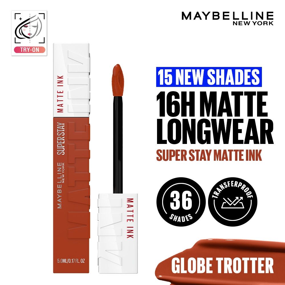 Super Stay Matte Ink Liquid Lipstick, Lasts Up to 16 Hours - 15 Lover - 135 Globe Trotter