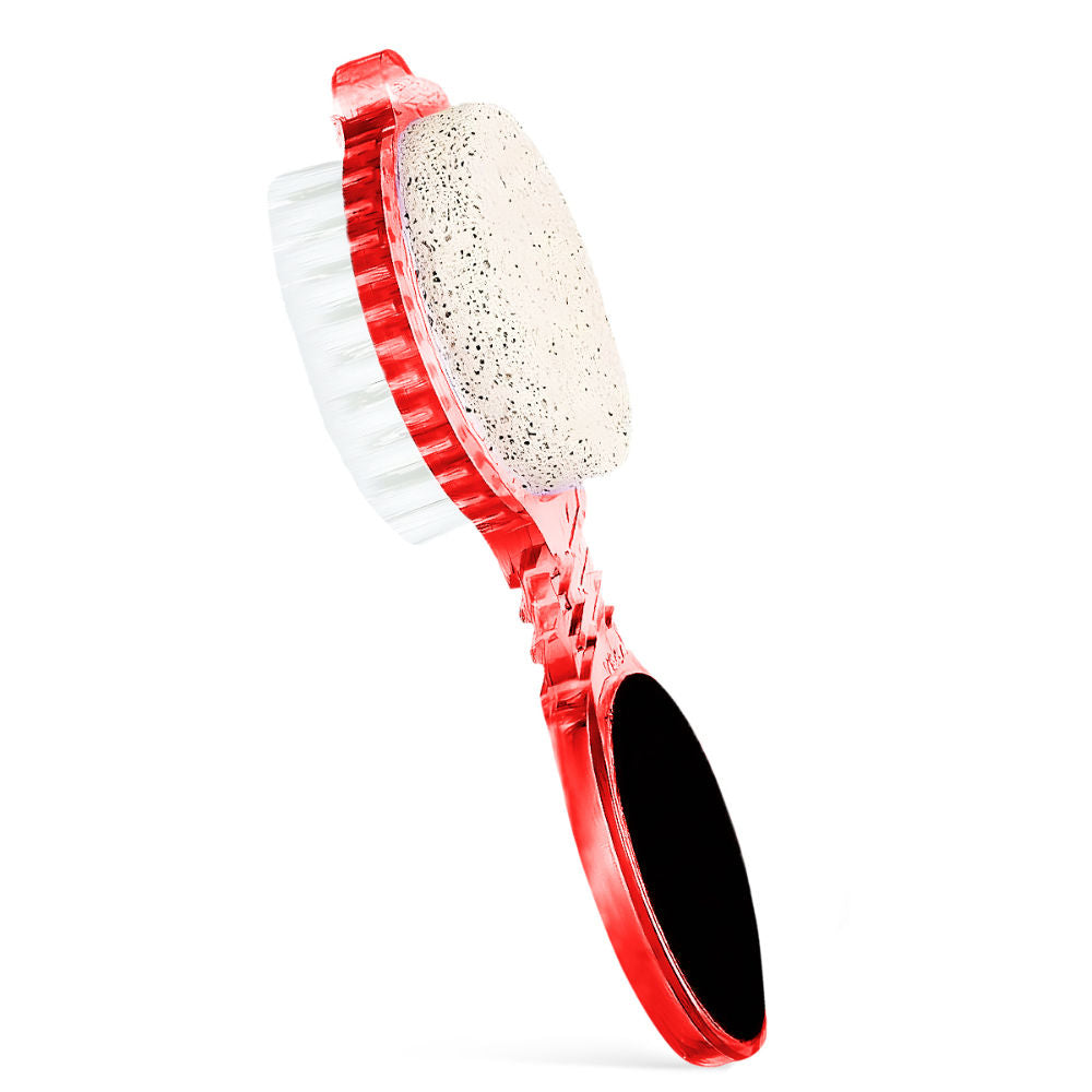 Foot Filer Scrubber 4-in-1 Pedicure Brush Dead Skin, Callus Removal Heels Scraper Pumice Stone
