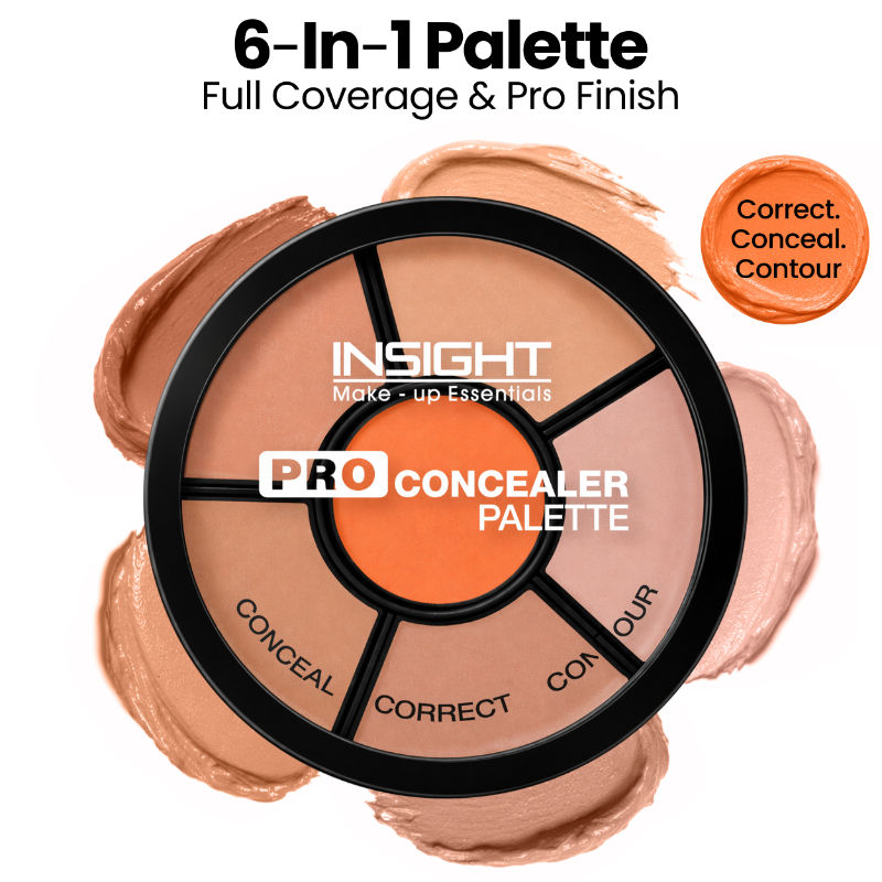 Pro Concealer Palette, 3 In 1 Conceal,Contour & Correct, Long Lasting & Waterproof - Concealer