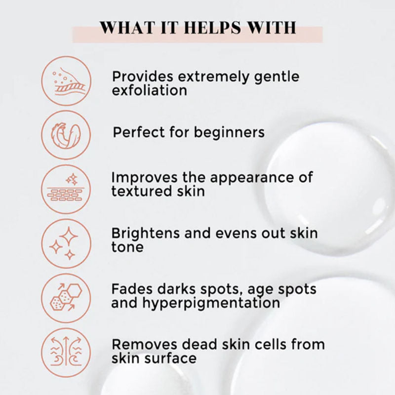 5% Lactic Acid Serum + HA, Exfoliates Dull Skin & Reduce Dark Spots, Beginner friendly