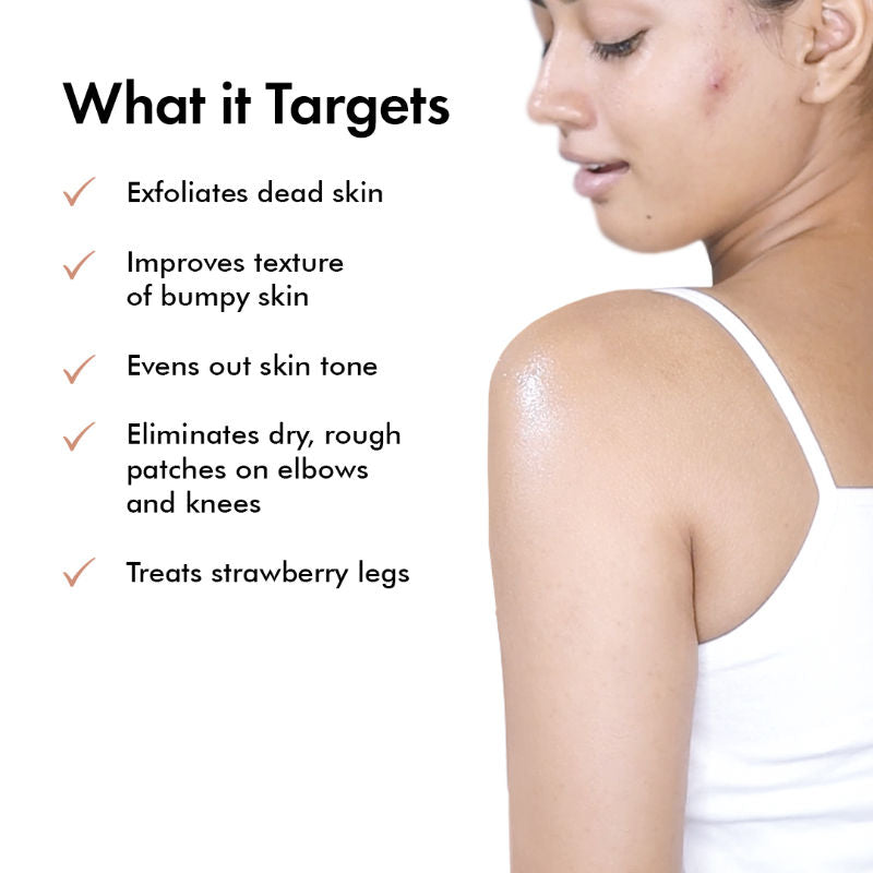 Lactic Body Lotion with 5% LA, Improves Skin Texture + Reduce Strawberry Legs (Unscented)