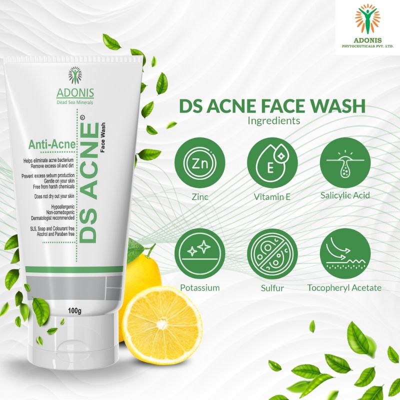 Unisex Ds Anti Acne Face Wash Cleanser With Salicylic Acid & Minerals For Oil Control & Acne