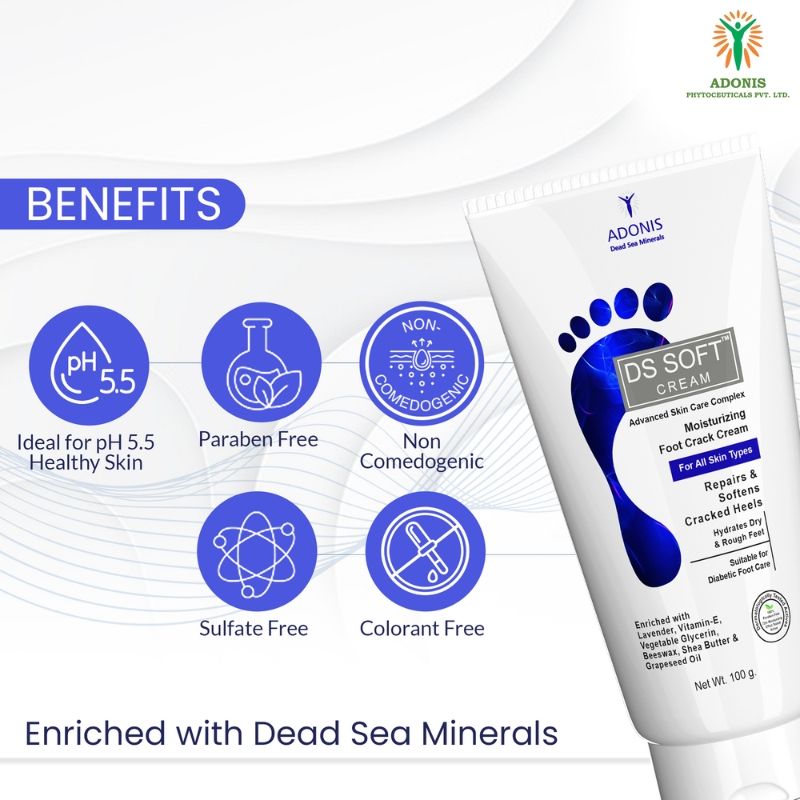 Unisex Ds Soft Cream Foot Repair Cream With Urea & Lactic Acid For Cracked Heels, Smooth Skin