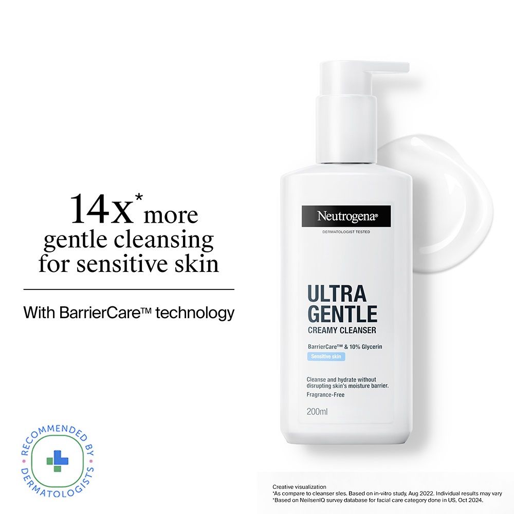 Ultra Gentle Creamy Face Cleanser Moisturizing Face Wash for Dry, Oily, Sensitive Skin