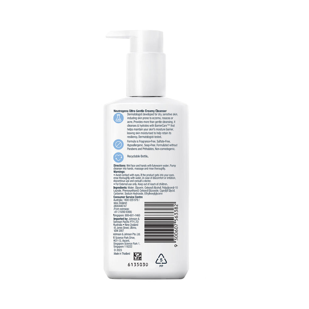 Ultra Gentle Creamy Face Cleanser Moisturizing Face Wash for Dry, Oily, Sensitive Skin