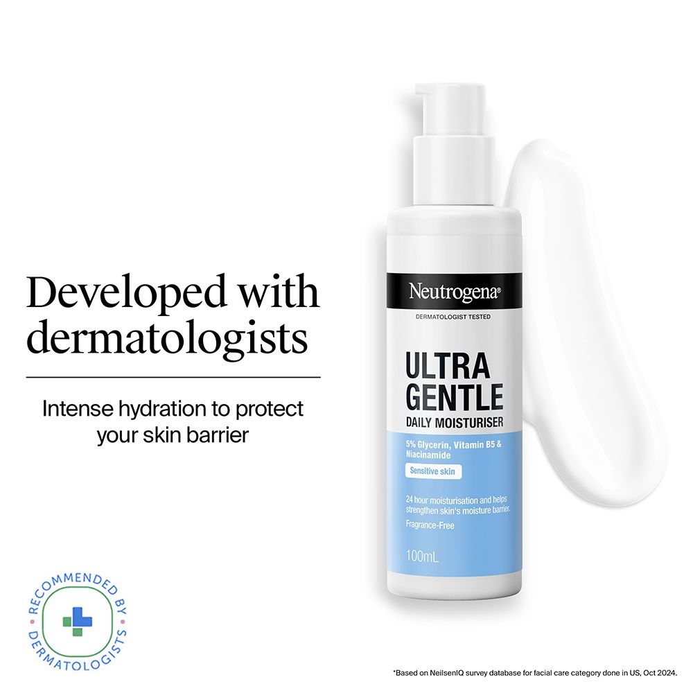 Ultra Gentle Daily Face Moisturizer With Glycerin, Niacinamide & Vitamin B5
