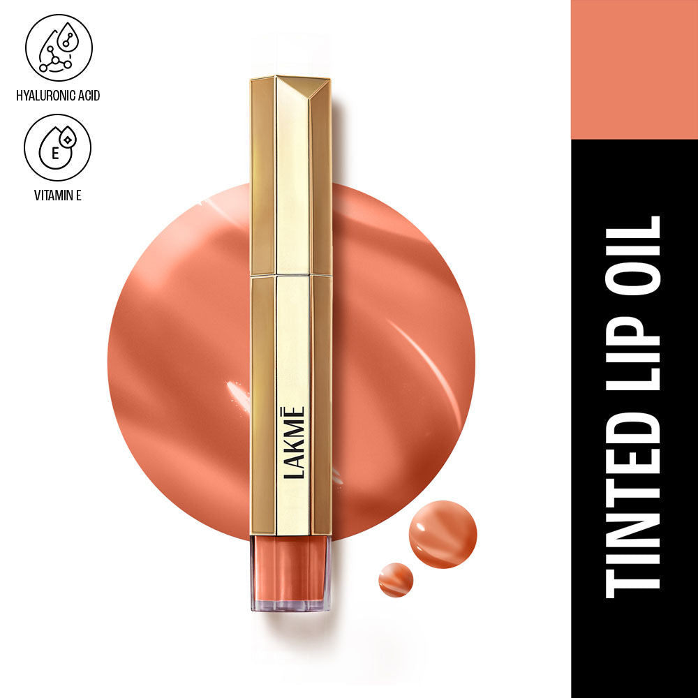 9to5 Overtime Shine Hydrating Tinted Lip Gloss Oil with Hyaluronic Acid - Coral Charm