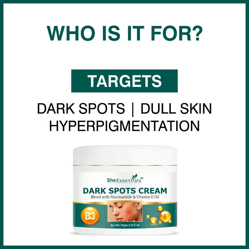Dark Spot Corrector Cream, Niacinamide & Vitamin E Oil