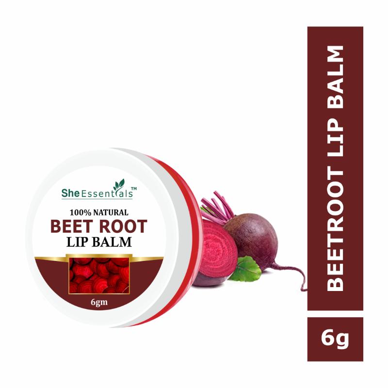 Beetroot Lip Balm For Lip Lightening, Dry & Chapped Lips, Makes Soft & Glossy Lips