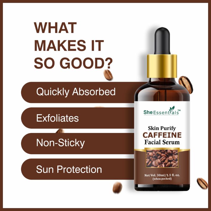 Coffee Face Serum For Hydration & Sun Damage Protection - Antioxidant-Rich