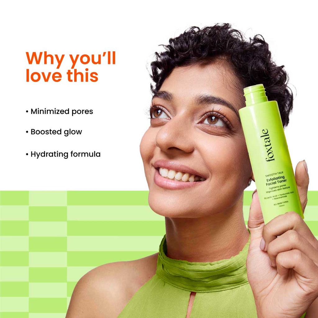 Exfoliating Toner with 5% Latic Acid & Niacinamide for Brighter Skin & Tighter Pores