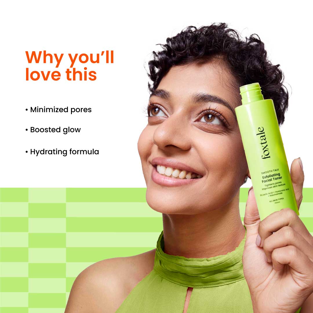Exfoliating Toner with 5% Latic Acid & Niacinamide for Brighter Skin & Tighter Pores