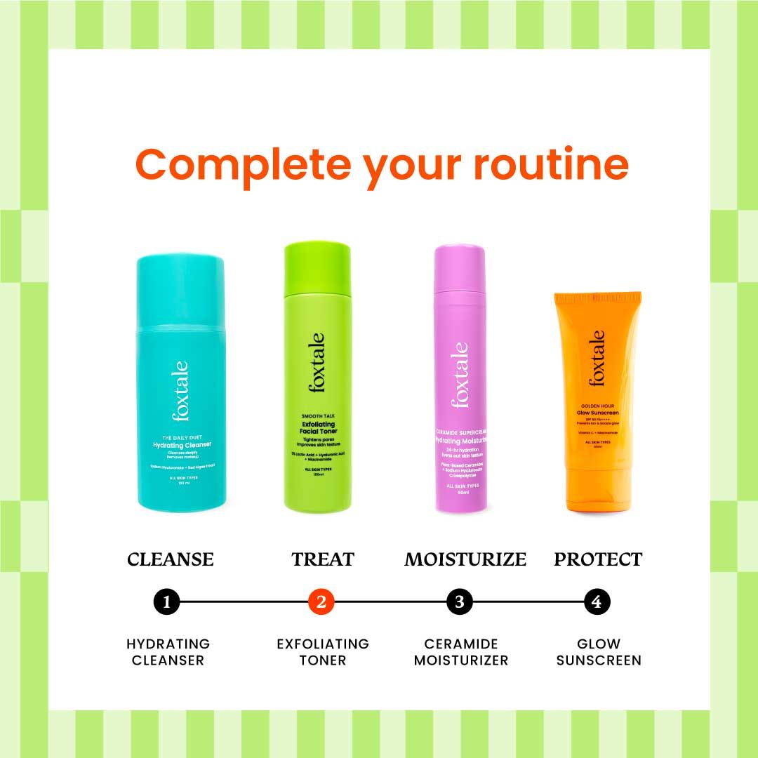 Exfoliating Toner with 5% Latic Acid & Niacinamide for Brighter Skin & Tighter Pores