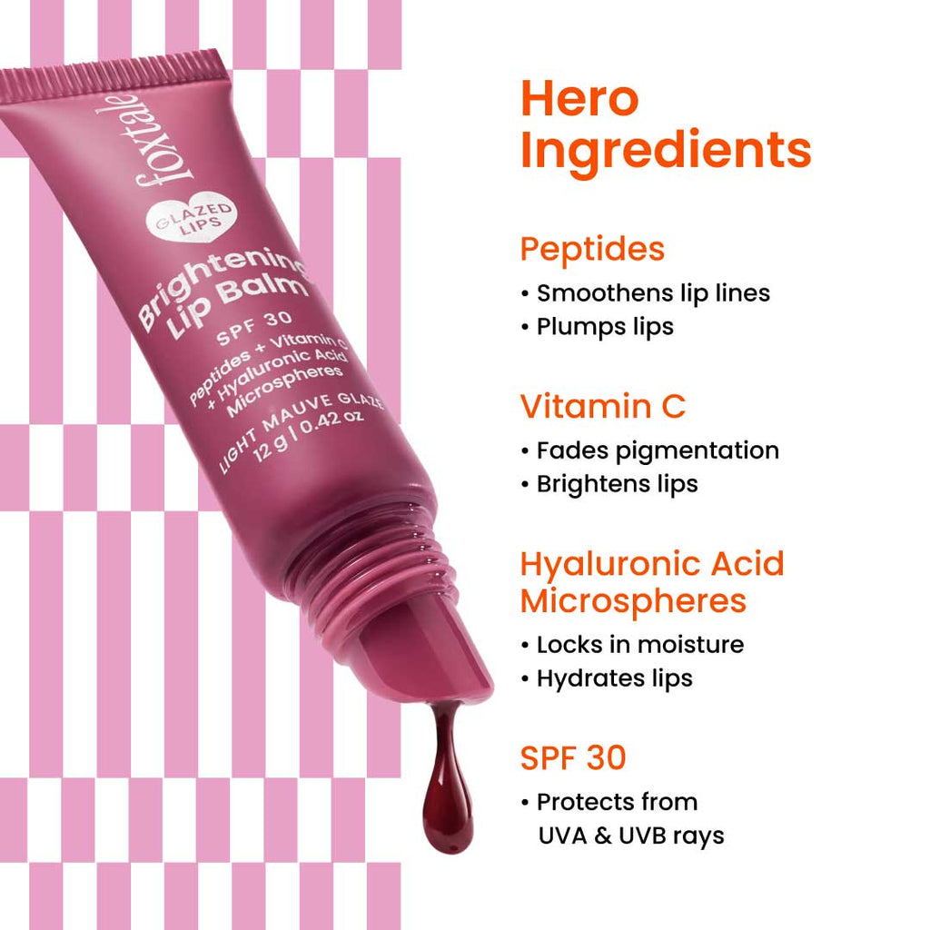 Brightening Lip Balm with Peptides, Vitamin C & Hyaluronic Acid for Dry Lips & Pigmentation