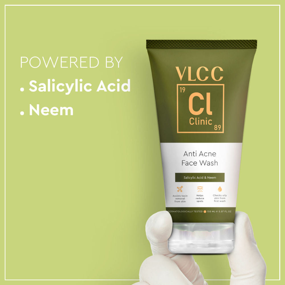 Anti Acne Face Wash With Salicylic Acid & Neem, Helps Reduce Spots & Checks Oil On Skin