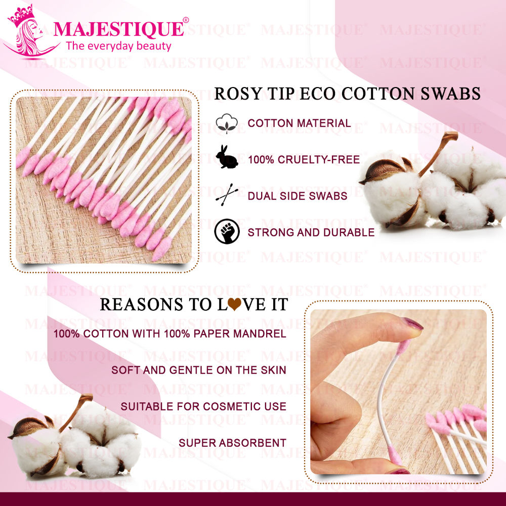 Rosy Tip Eco Cotton Swabs