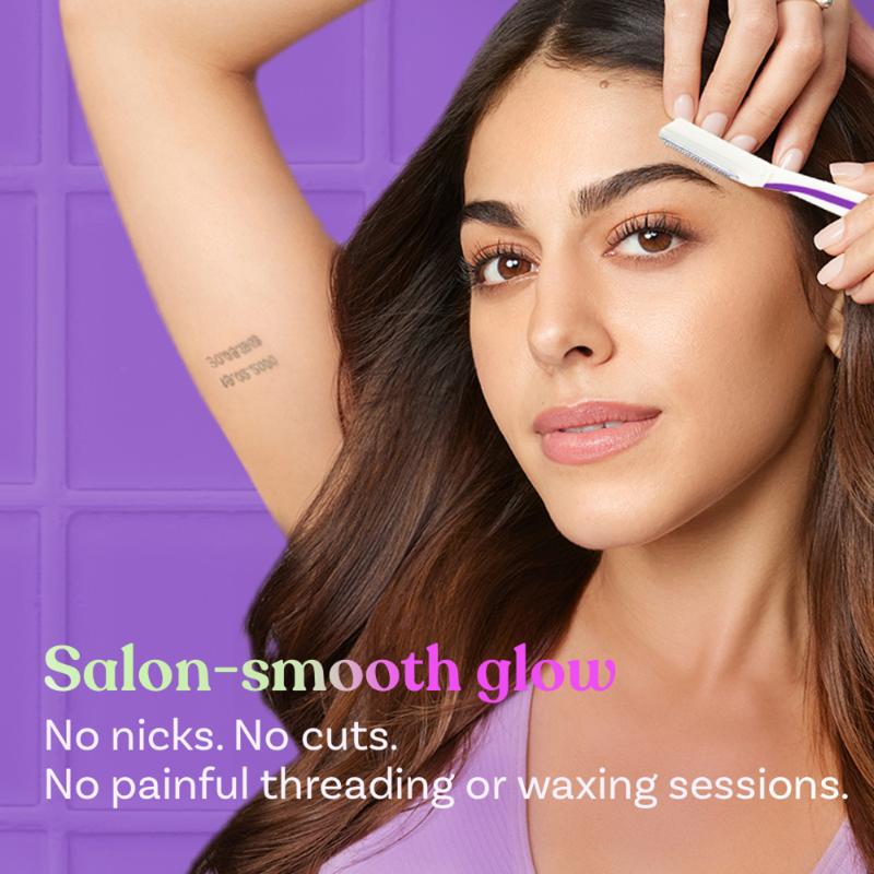 Reusable & Painless Face & Eyebrow Razor For Instant Glowing Skin & Hair Removal-Pack Of 1