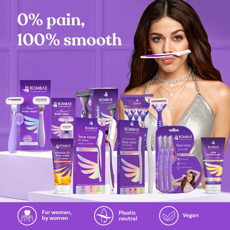 Reusable & Painless Face & Eyebrow Razor For Instant Glowing Skin & Hair Removal-Pack Of 1