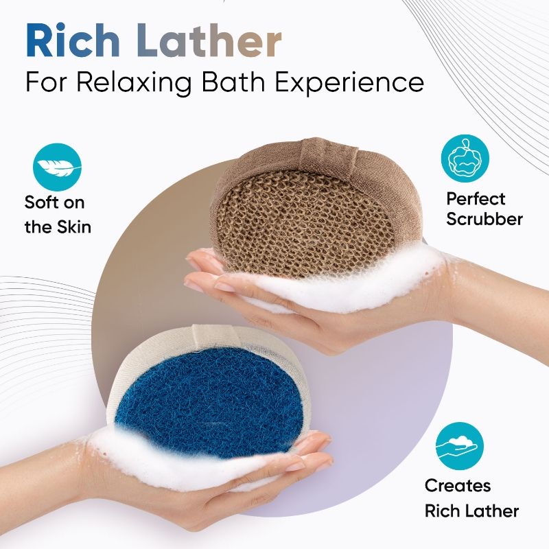 Bath Sponge Pair BA-3/2 (Color May Vary)