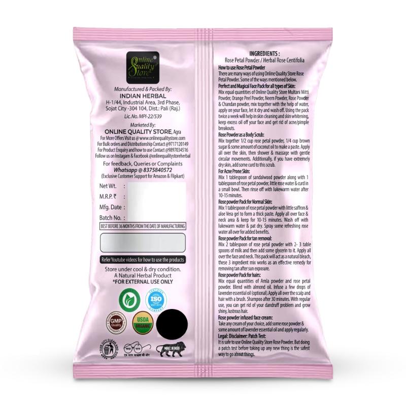 Neem Powder, Rose Powder & Orange Peel Powder for Hair & Skin