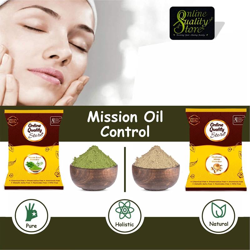 Pure Multani Mitti Powder & Neem Powder For Hair & Skin