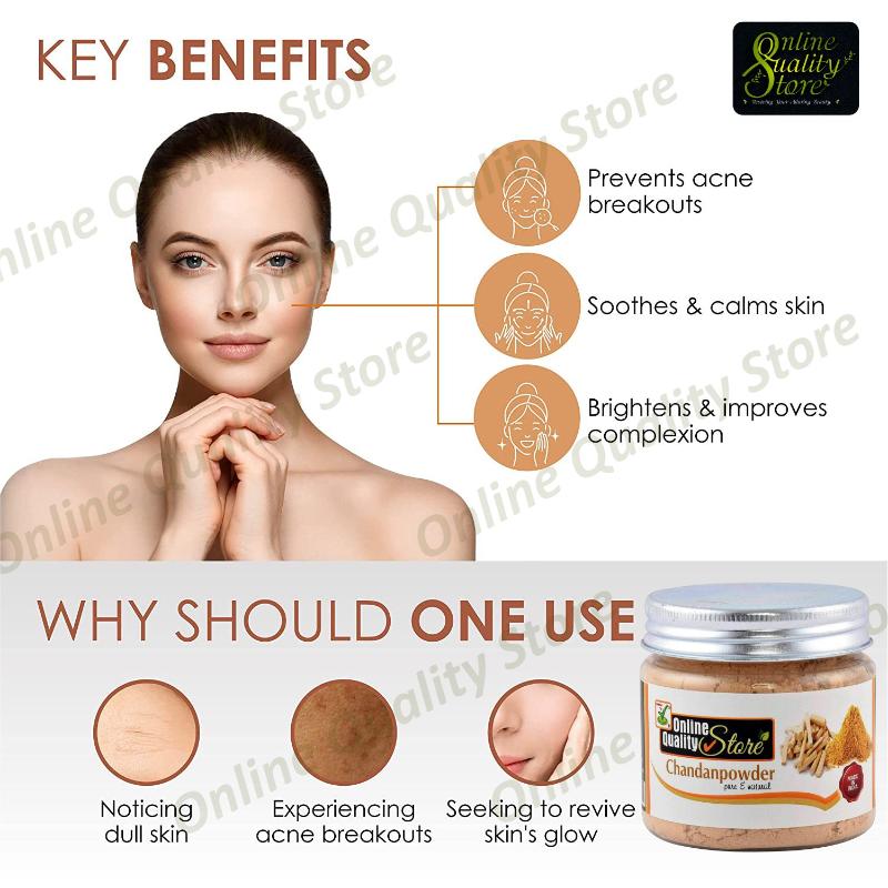 Chandan Powder + Rose Powder + Multani Mitti Powder For Skin