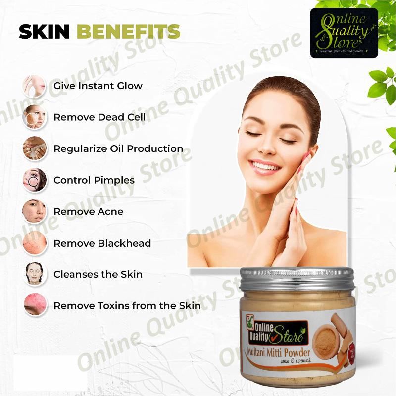 Chandan Powder + Rose Powder + Multani Mitti Powder For Skin