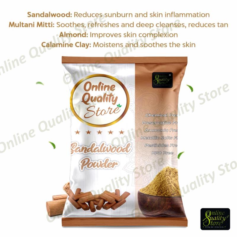 Sandalwood Powder, Orange Peel Powder & Multani Mitti Powder For Skin