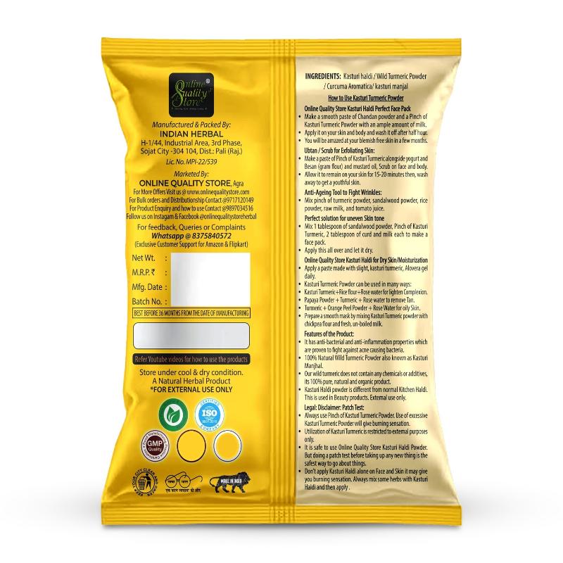 Kasturi Turmeric Powder, Chandan Powder And Multani Mitti Powder For Skin
