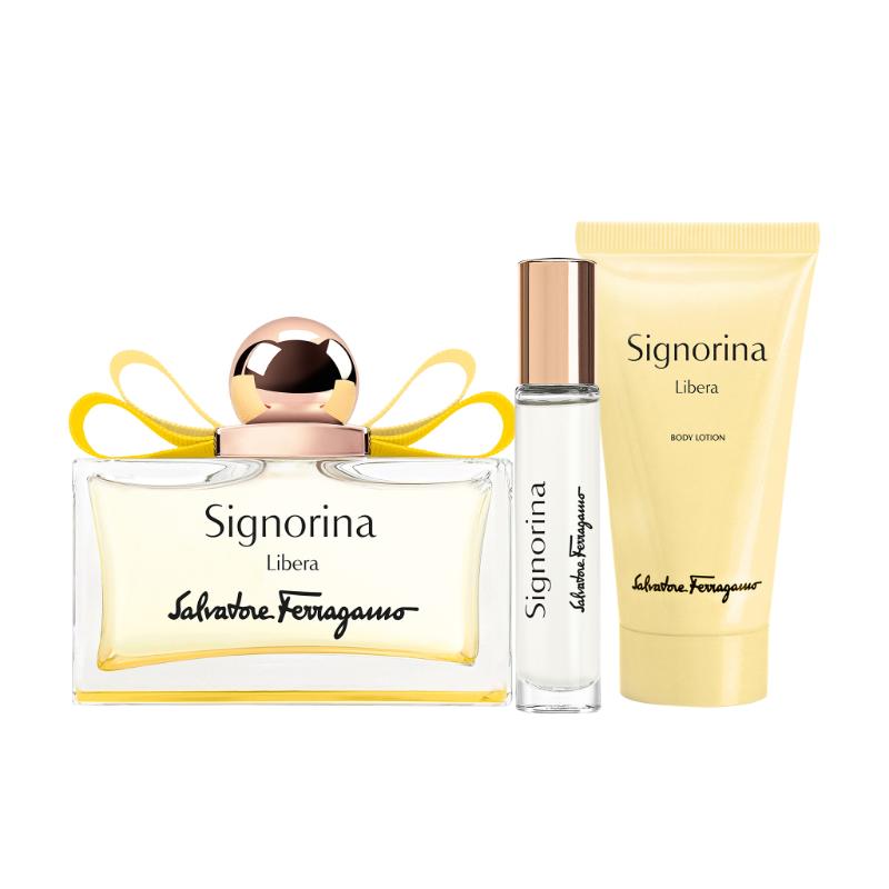 Ferragamo Signorina Libera Set (Eau De Parfum Body Lotion) For Her