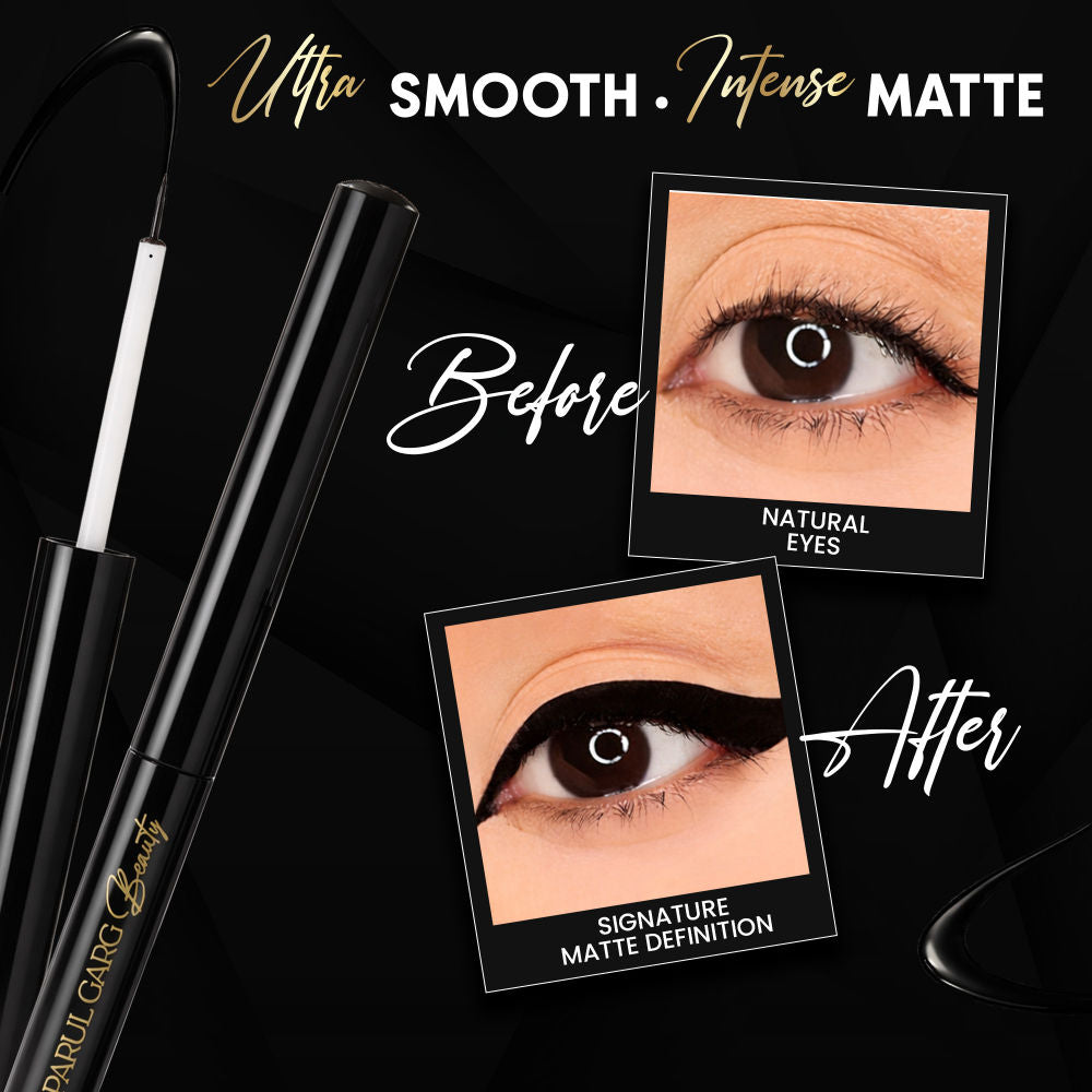 Black Liquid Eyeliner Smudge-Proof, Water-Resistant, Long-Stay Matte