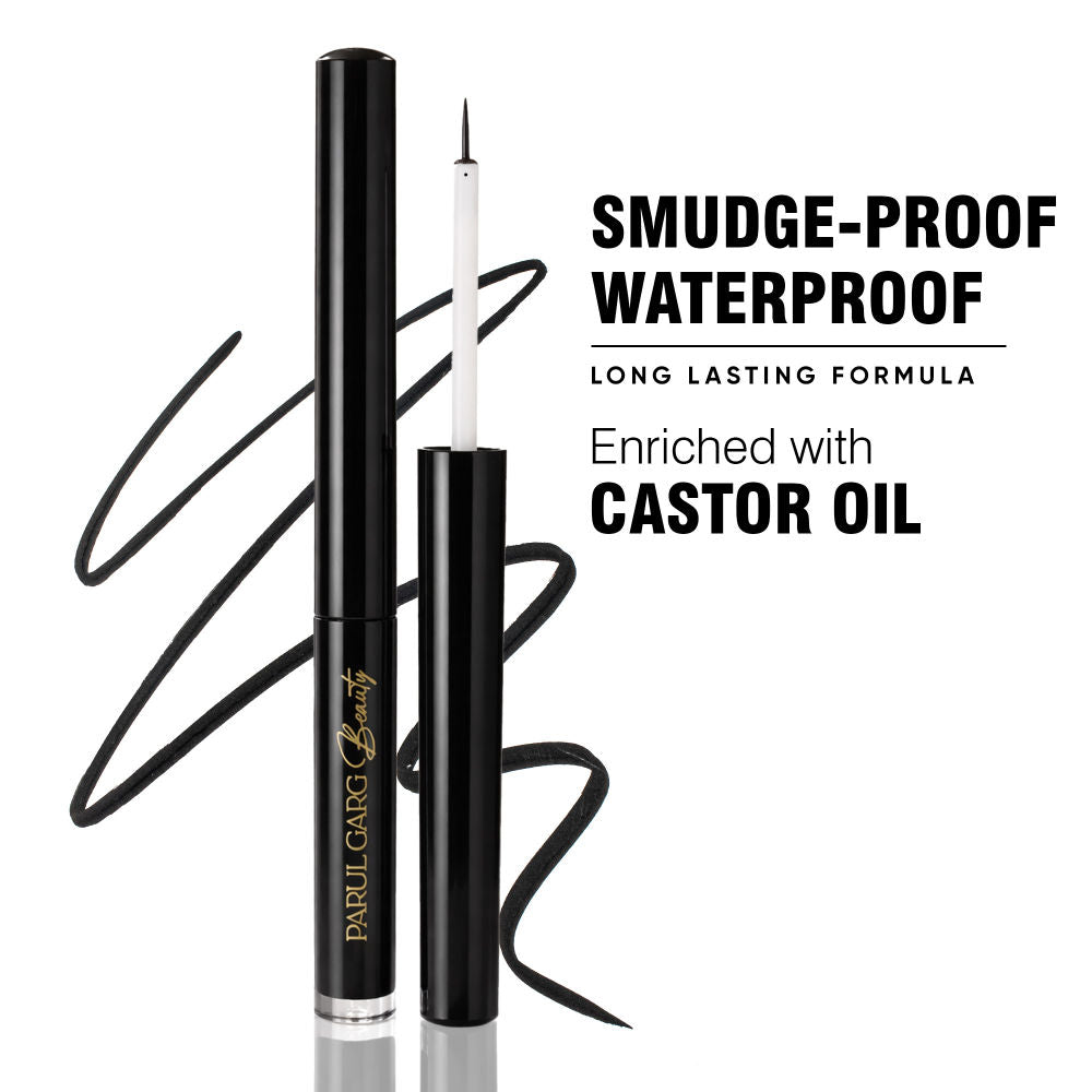 Black Liquid Eyeliner Smudge-Proof, Water-Resistant, Long-Stay Matte