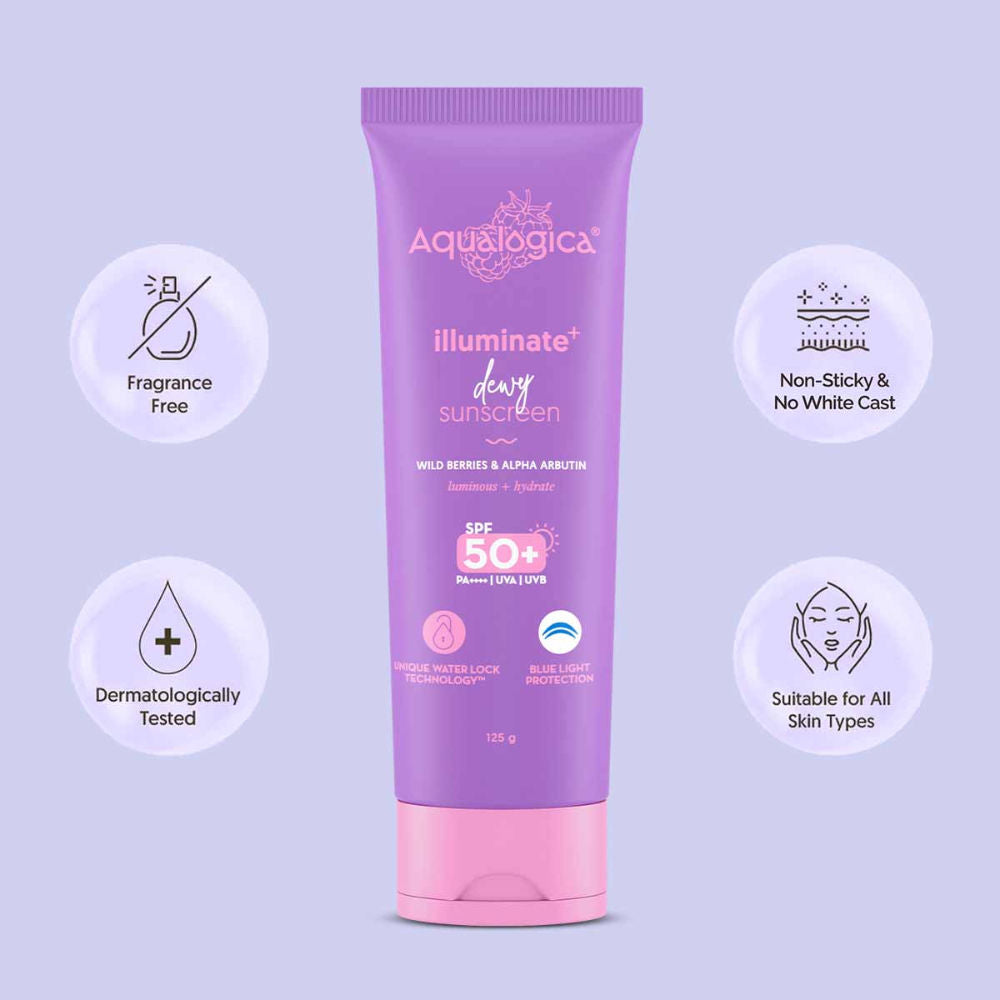 Illuminate+ Dewy Lightweight Sunscreen Gel SPF 50+ PA++++ for All Skin Types