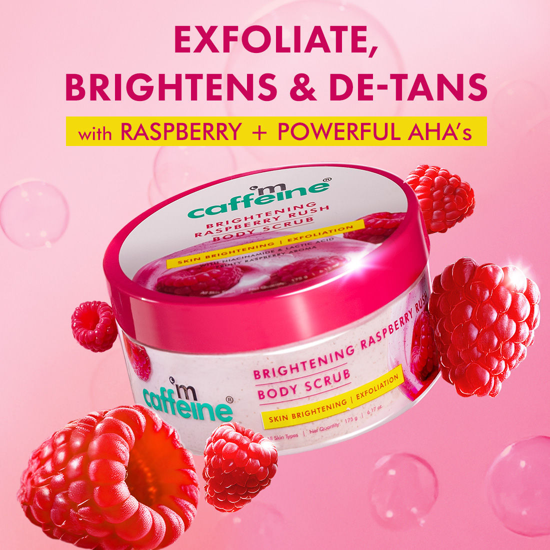 Brightening Raspberry Rush Body Scrub Removes Tan & Brightens Skin
