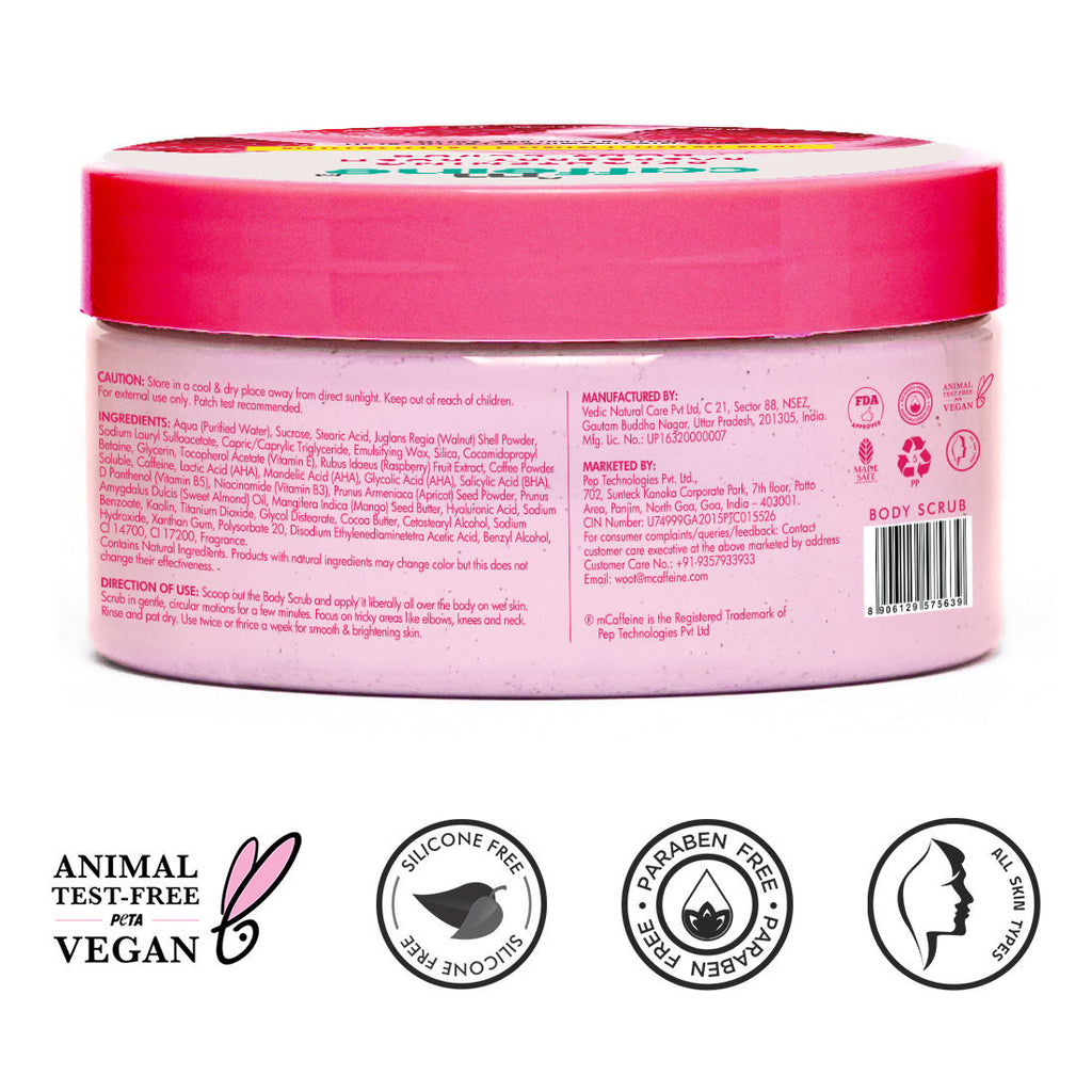Brightening Raspberry Rush Body Scrub Removes Tan & Brightens Skin