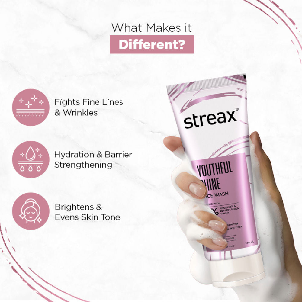 Skin Youthful Shine Face Wash Cleanser For Reduction In Fine Lines & Wrinkles