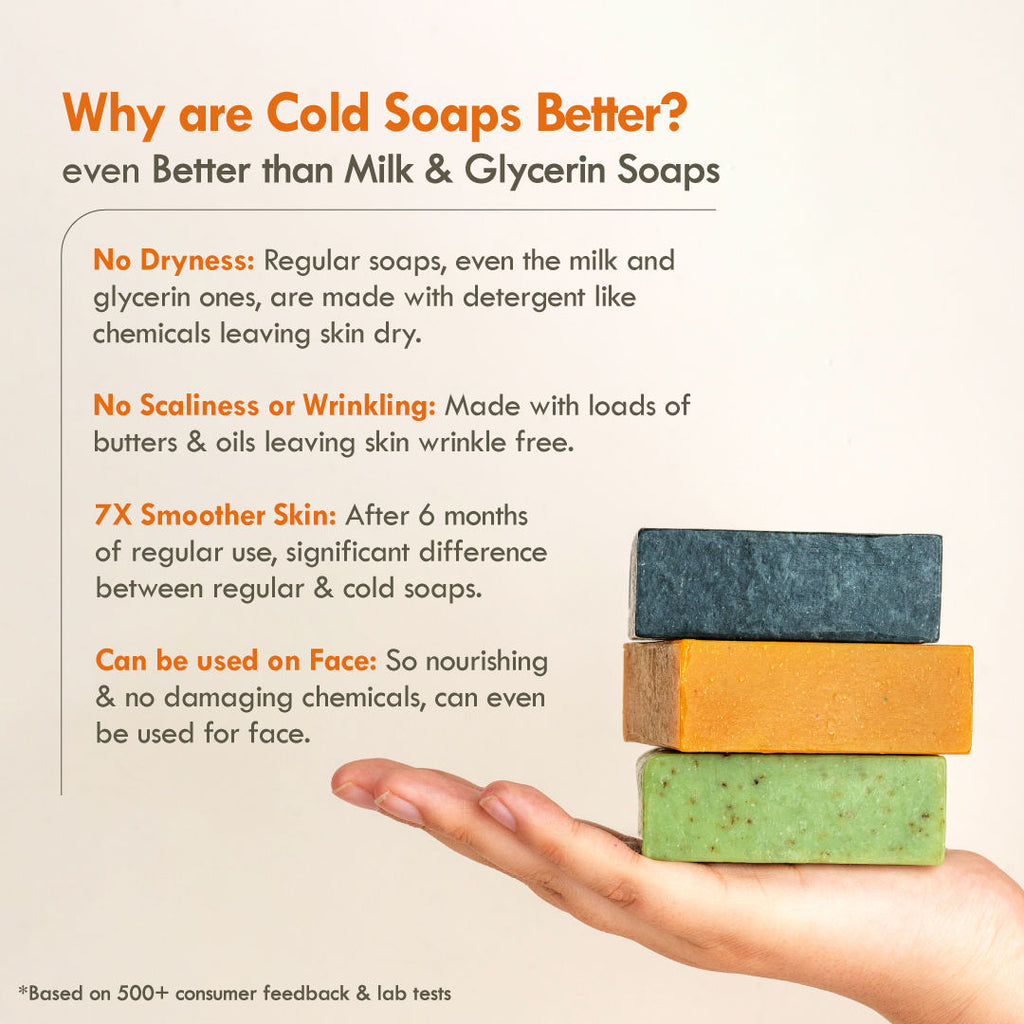 Cold Process Vitamin C Orange Handmade Butter Soap for Exfoliation, Whitening & Dark Spots