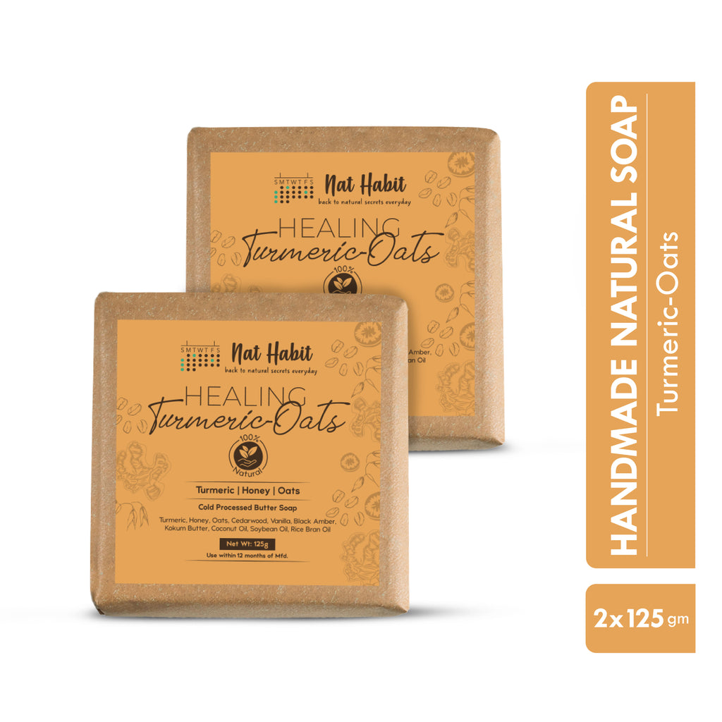 Cold Process Turmeric Butter Bath Soap - Exfoliation, Acne, Skin Brightening & Dark Spots