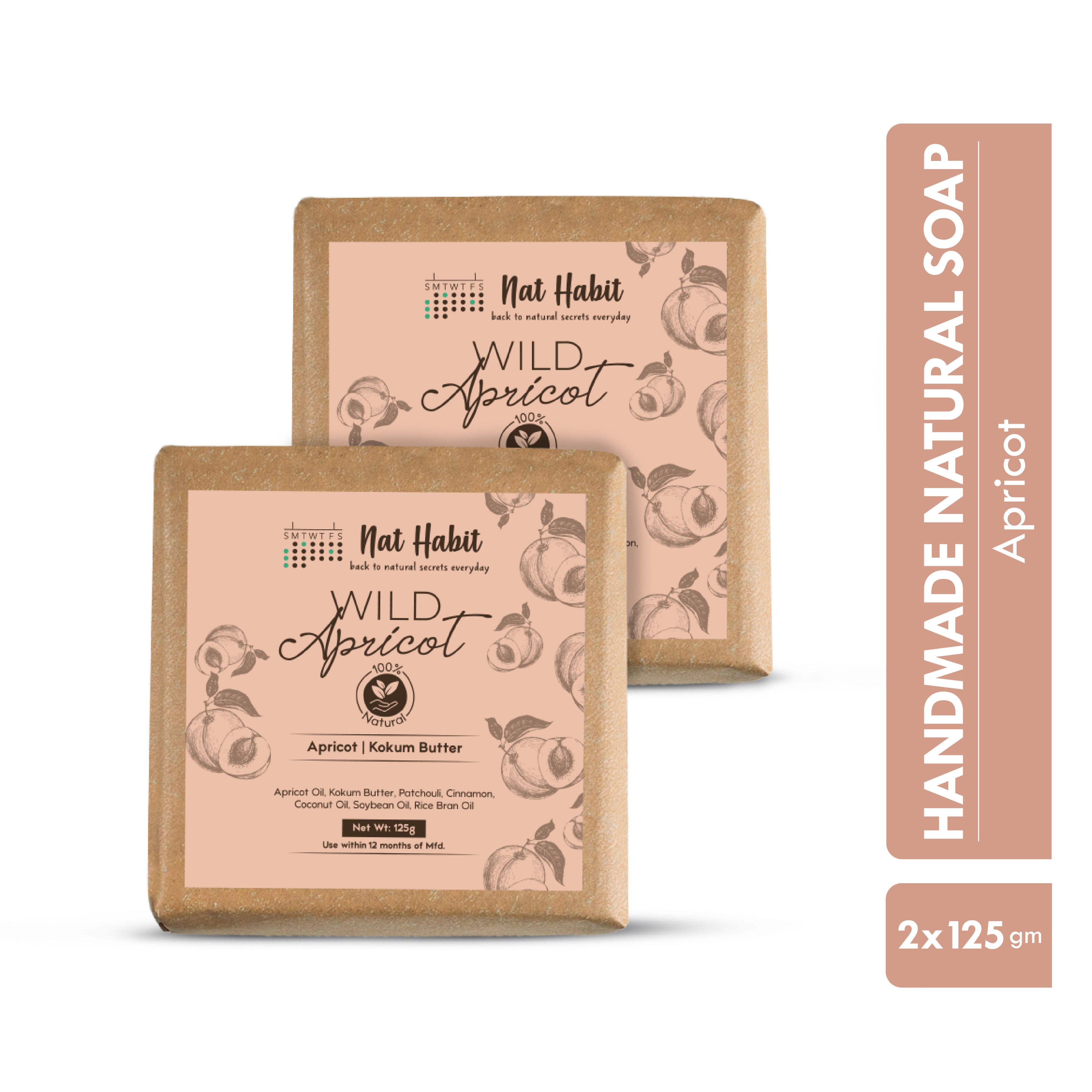 Ayurvedic Cold Process Apricot Butter Bath Soap - Vit C, Whitening, Nourishing & Handmade