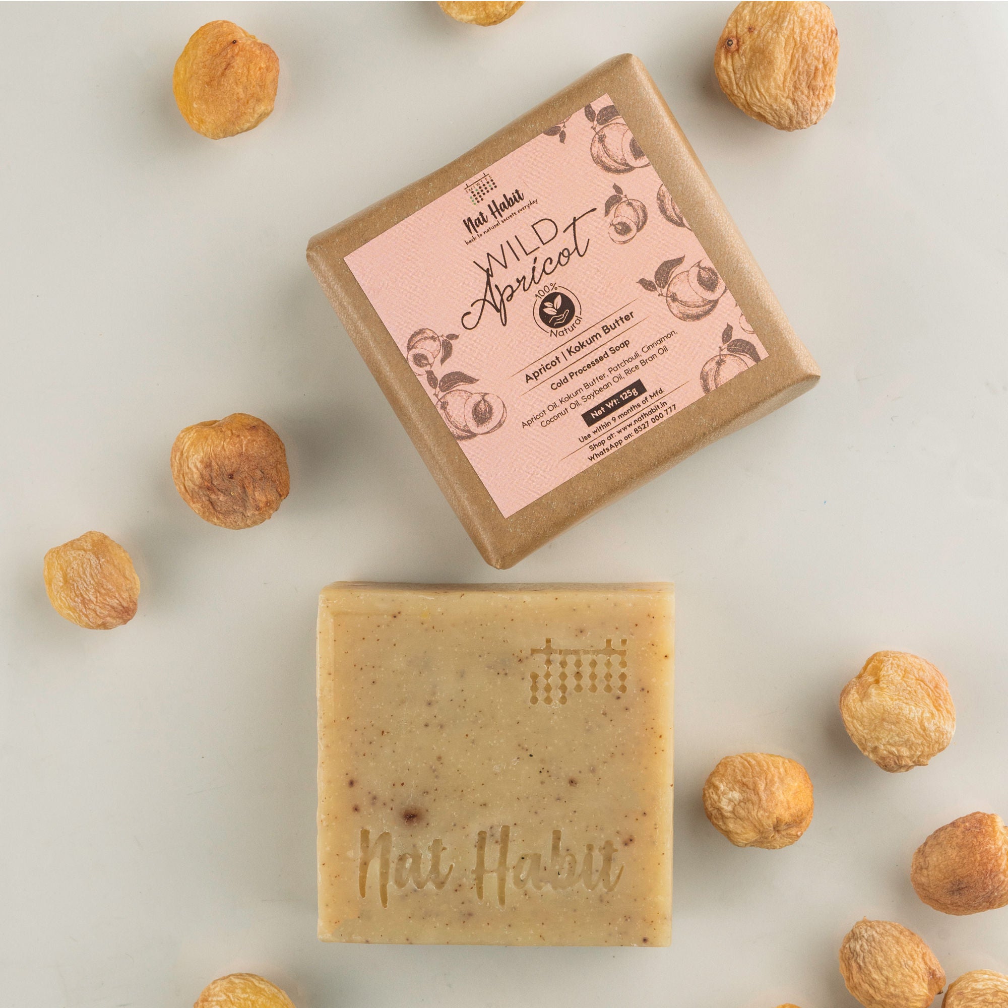 Ayurvedic Cold Process Apricot Butter Bath Soap - Vit C, Whitening, Nourishing & Handmade
