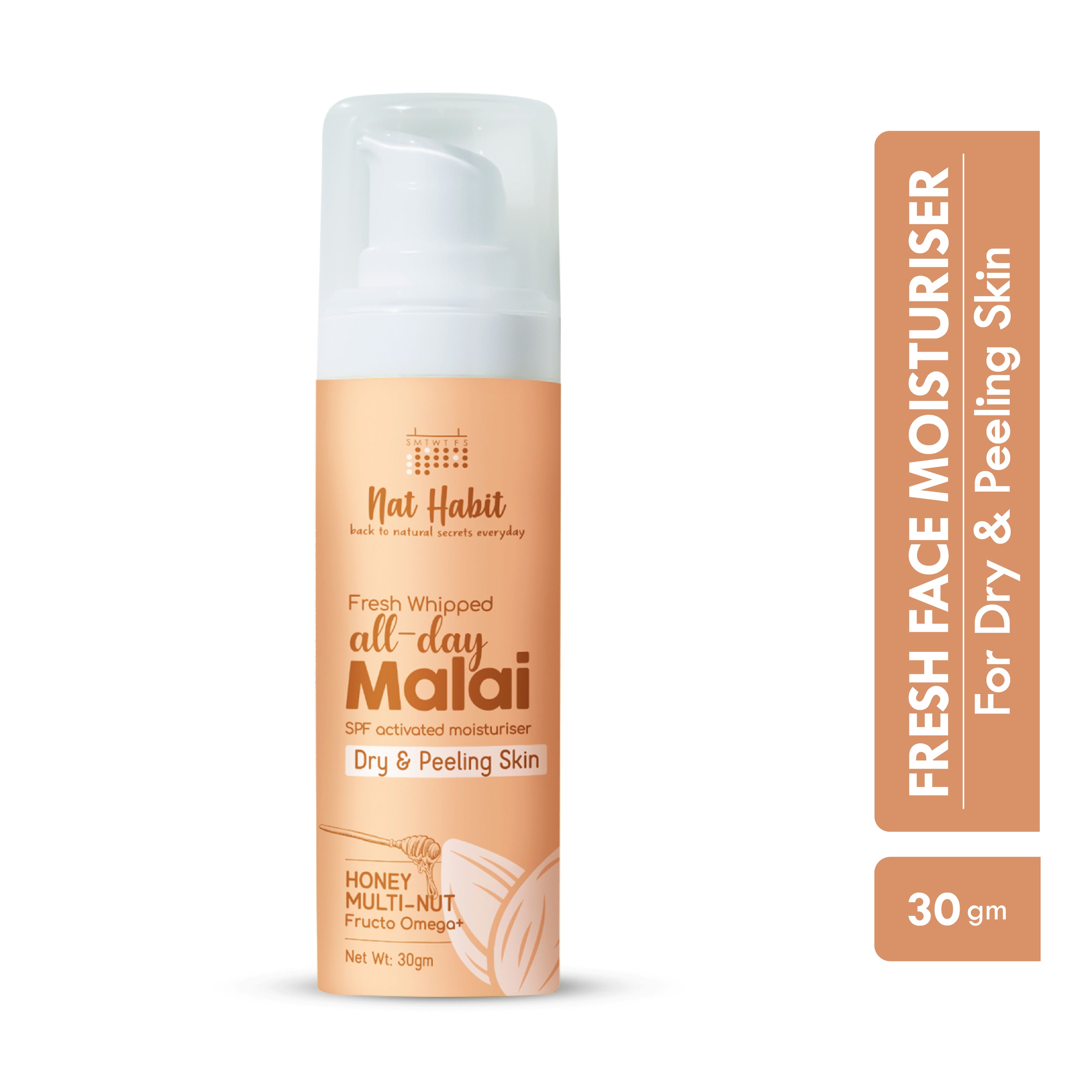Honey Multi-Nut Face Moisturizer Malai, Day Cream For Dry Skin & Sensitive Skin