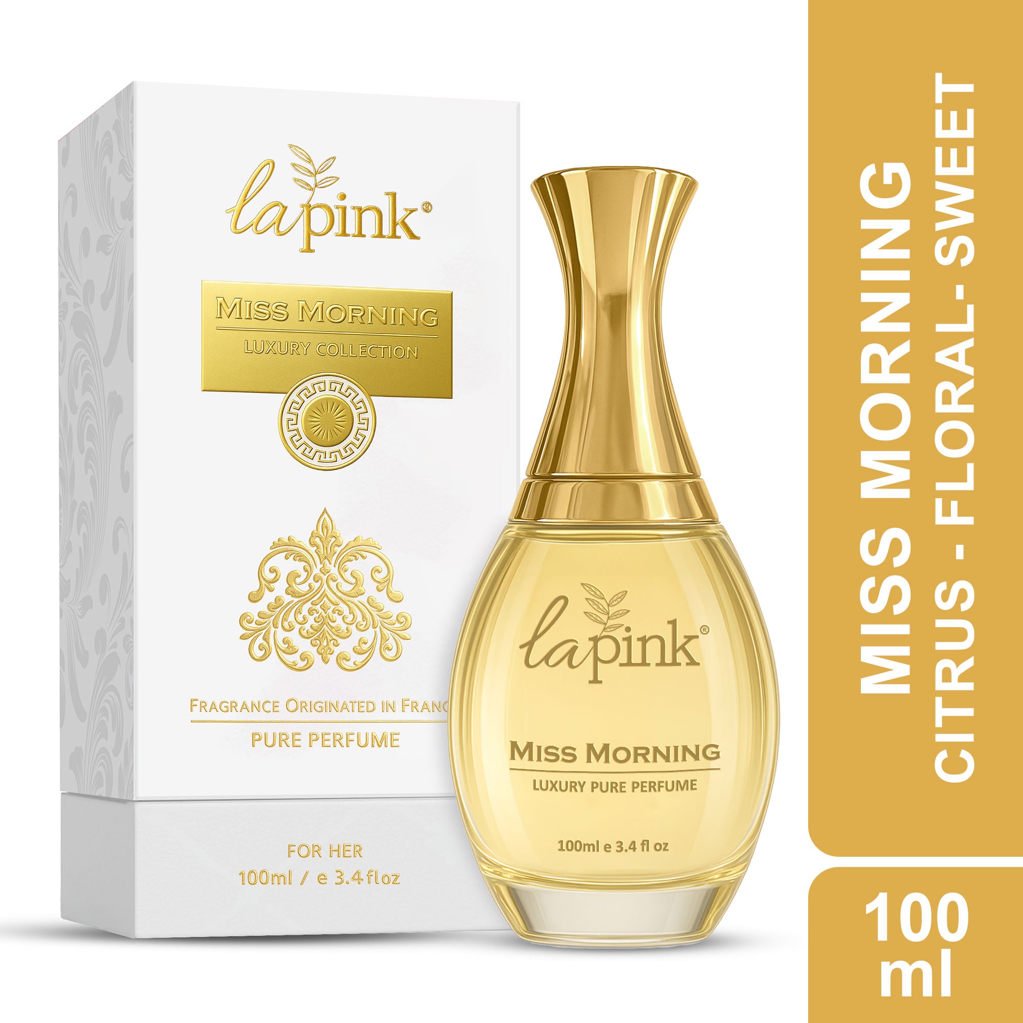 Miss Morning French Luxury Pure Perfume For Women - 100ml